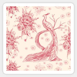 Toile De Jouy_rose Sticker